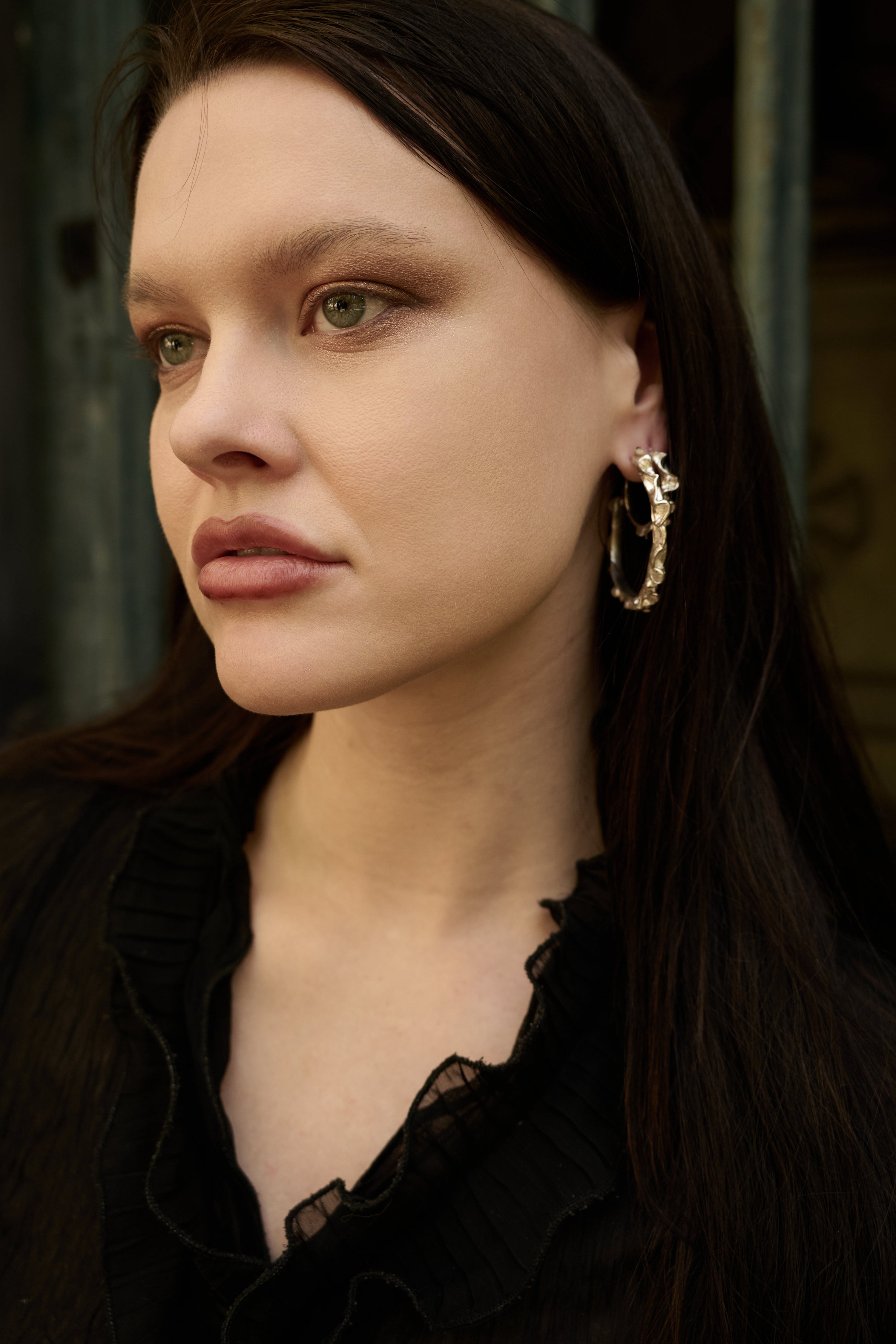 Large Orchid Hoops