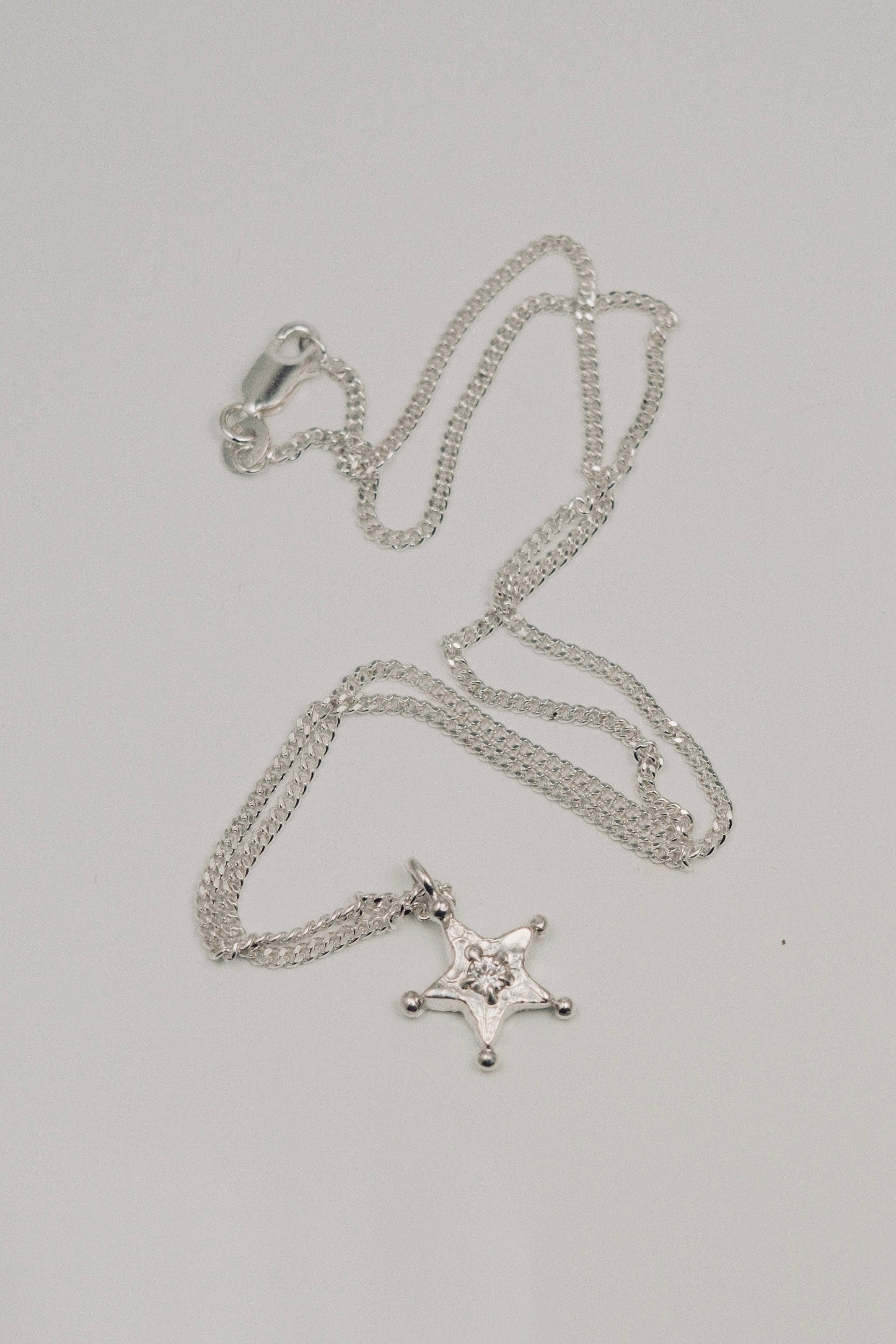 Sheriff Star Necklace (Clear)