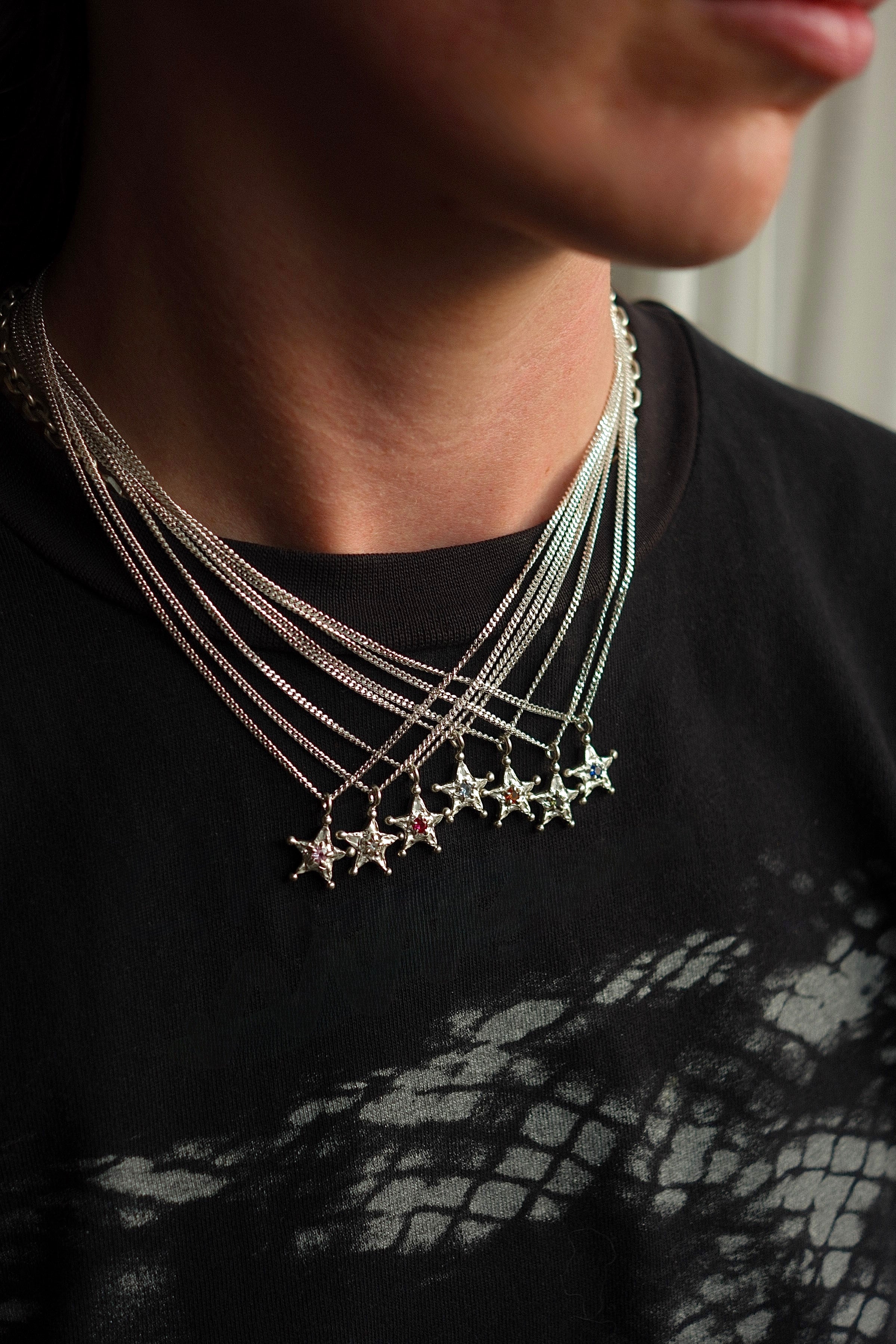 Sheriff Star Necklace (Dark Blue)