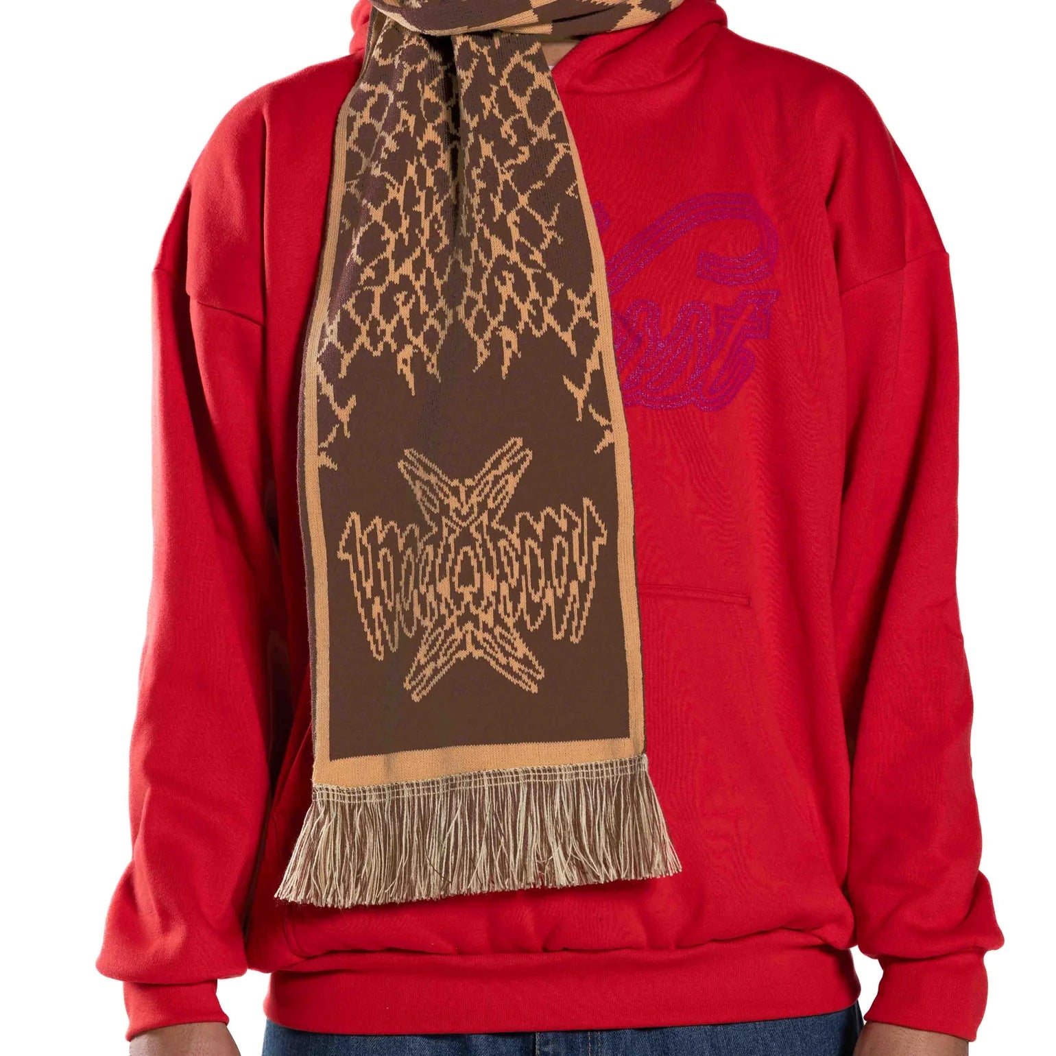 Symmetry & Reflection Scarf in Brown/Beige