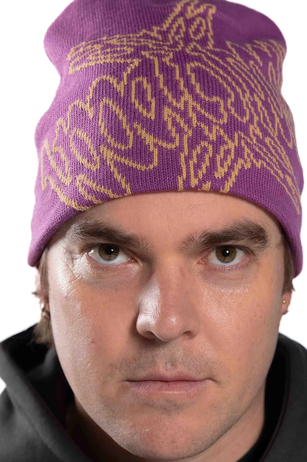 Symmetry & Reflection Beanie in Purple