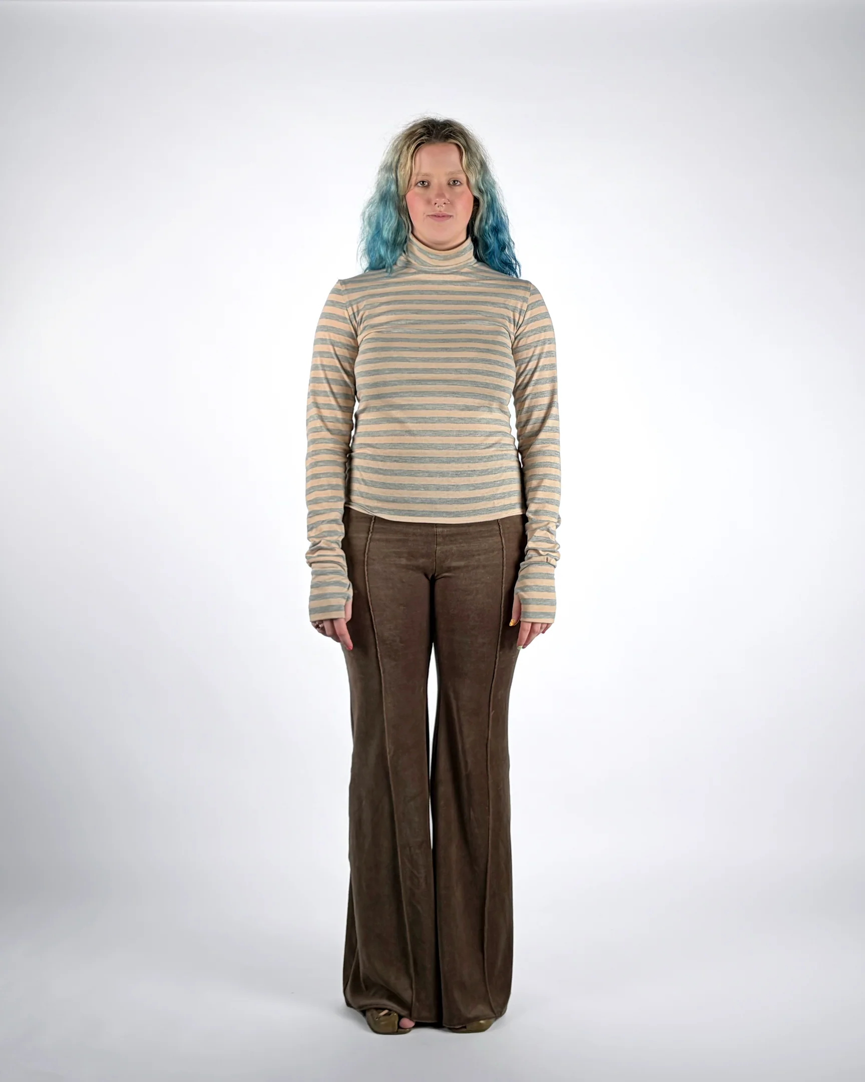 Velour Pintuck Pants