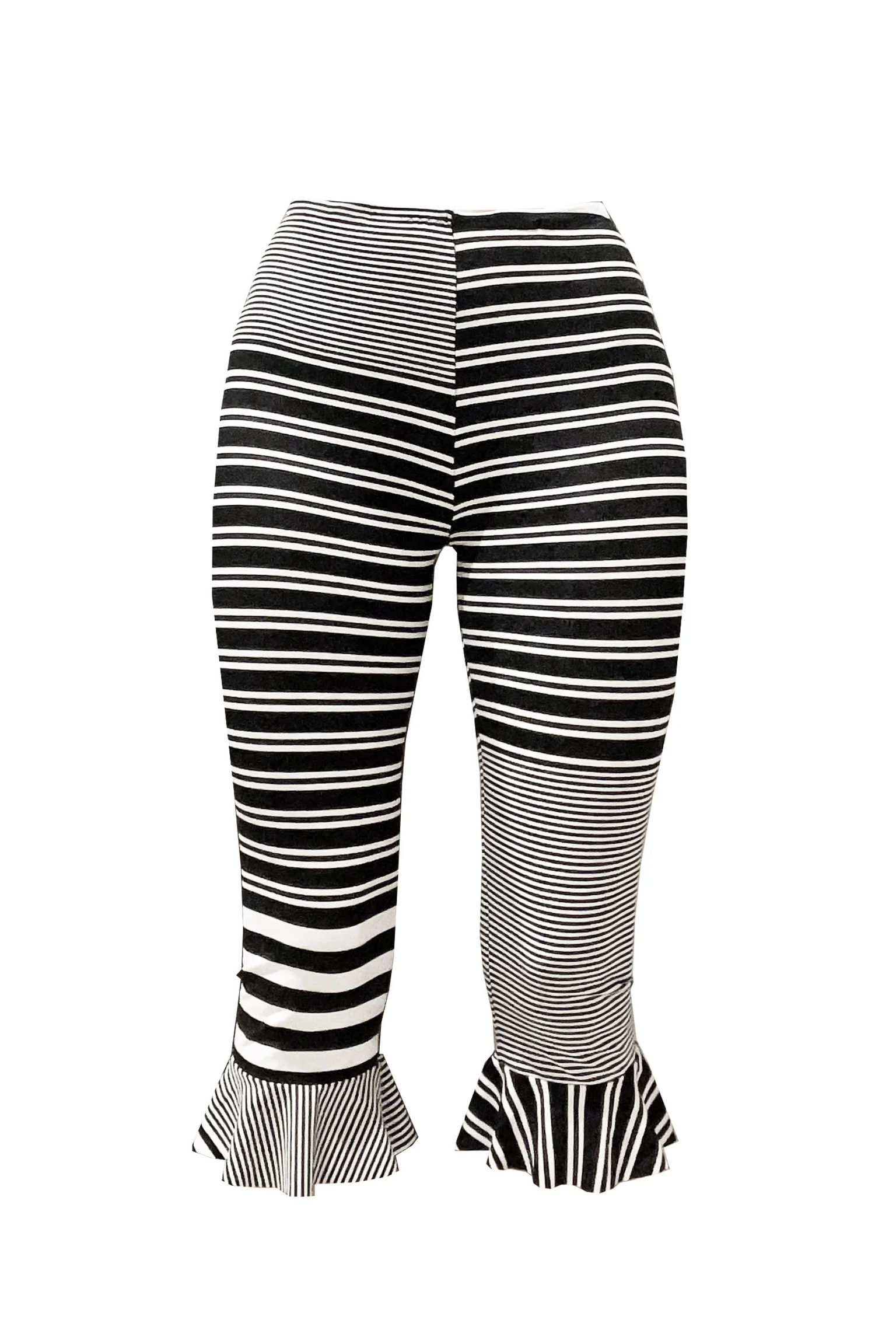 Stripe Frill Capri