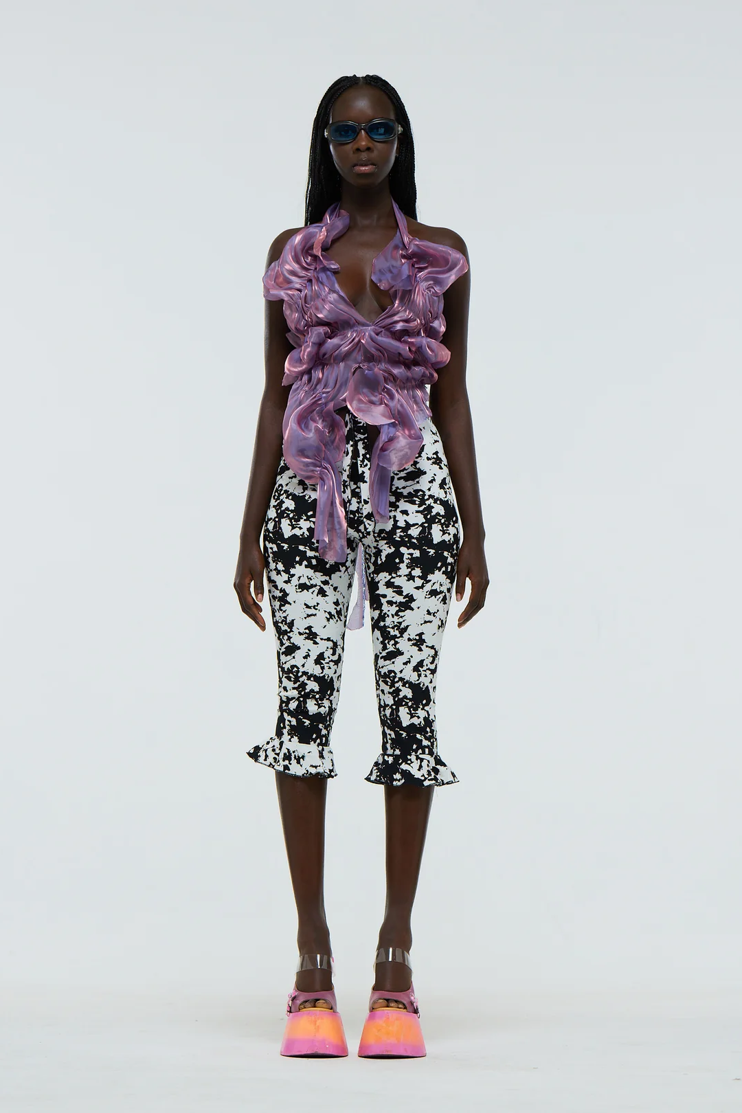 Mono Frill Capris