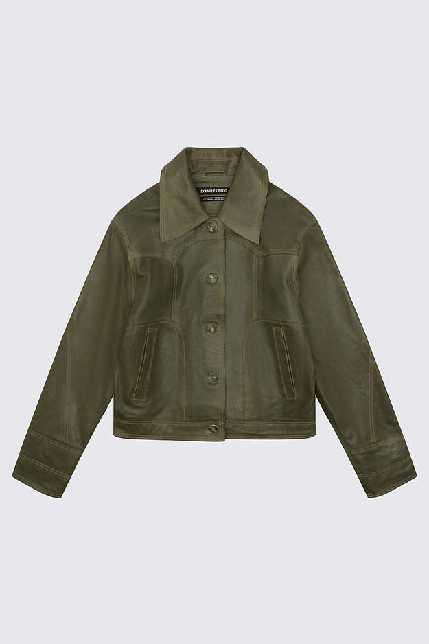 Raw Edge Leather Jacket