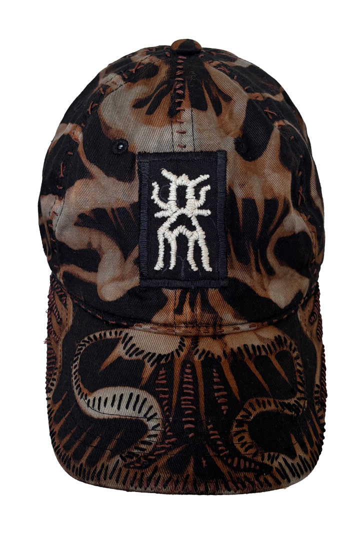 Reworked Embroidery Cap (Black/Orange)