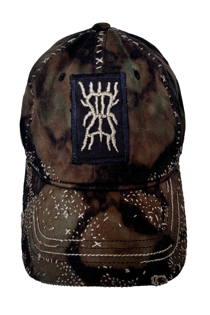 Reworked Embroidery Cap (Moss/Brown/Black)