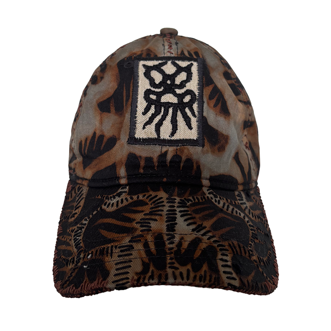 Reworked Embroidery Cap (Orange/Black)