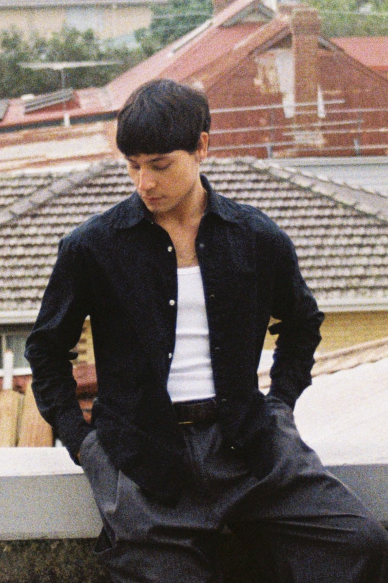 Black Press Stud Shirt