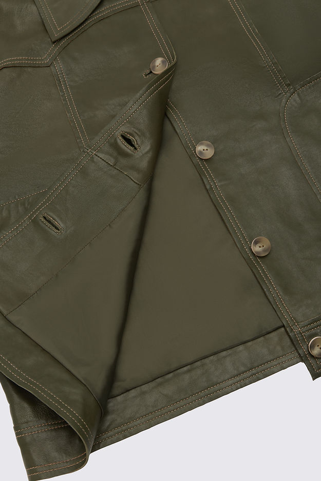 Raw Edge Leather Jacket