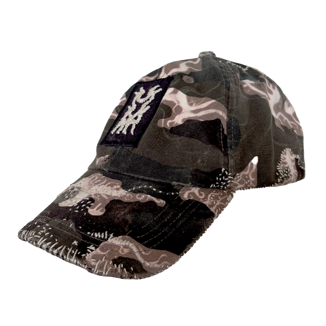 Reworked Embroidery Cap (Beige/Camo)