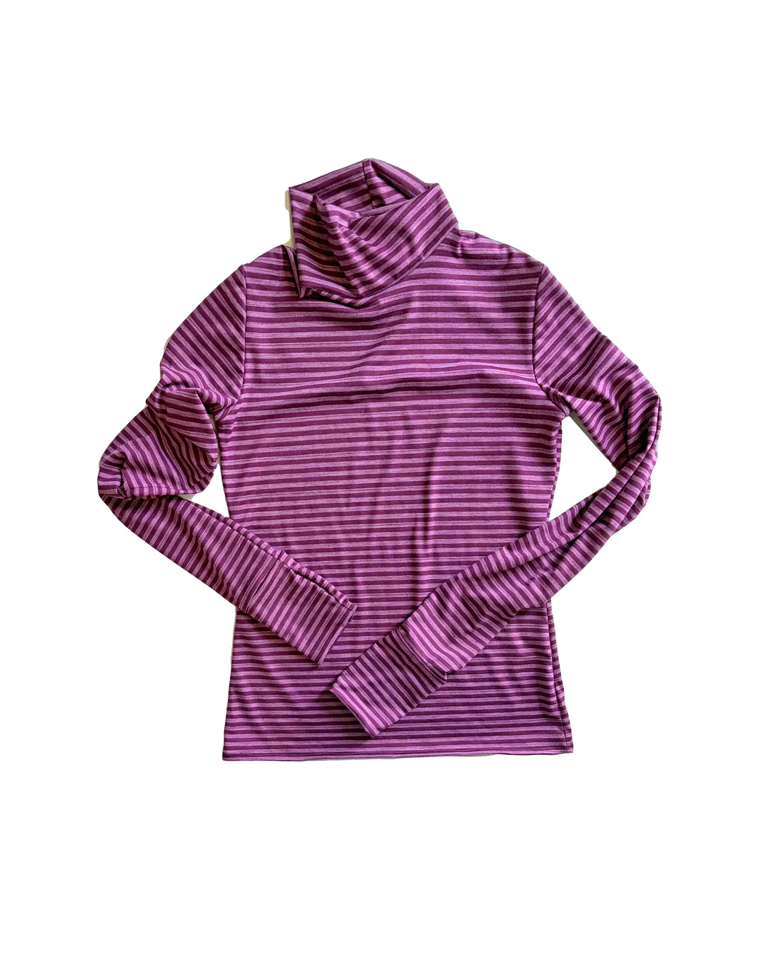 Purple Stripe Wool Blend Longsleeve