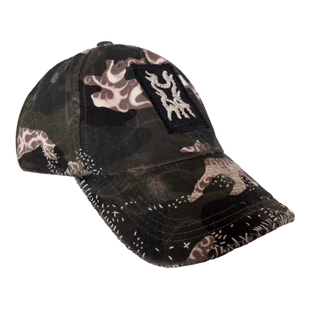 Reworked Embroidery Cap (Beige/Camo)