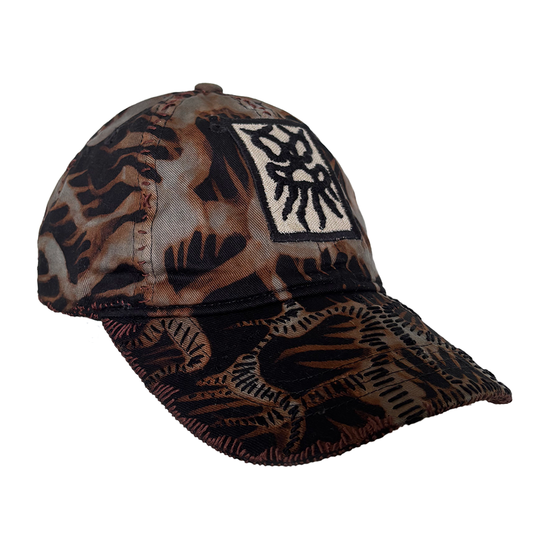 Reworked Embroidery Cap (Orange/Black)