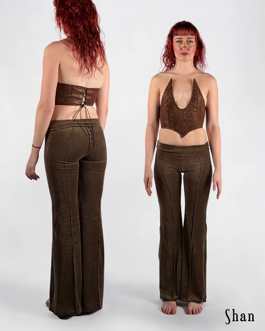 Velour Pintuck Pants
