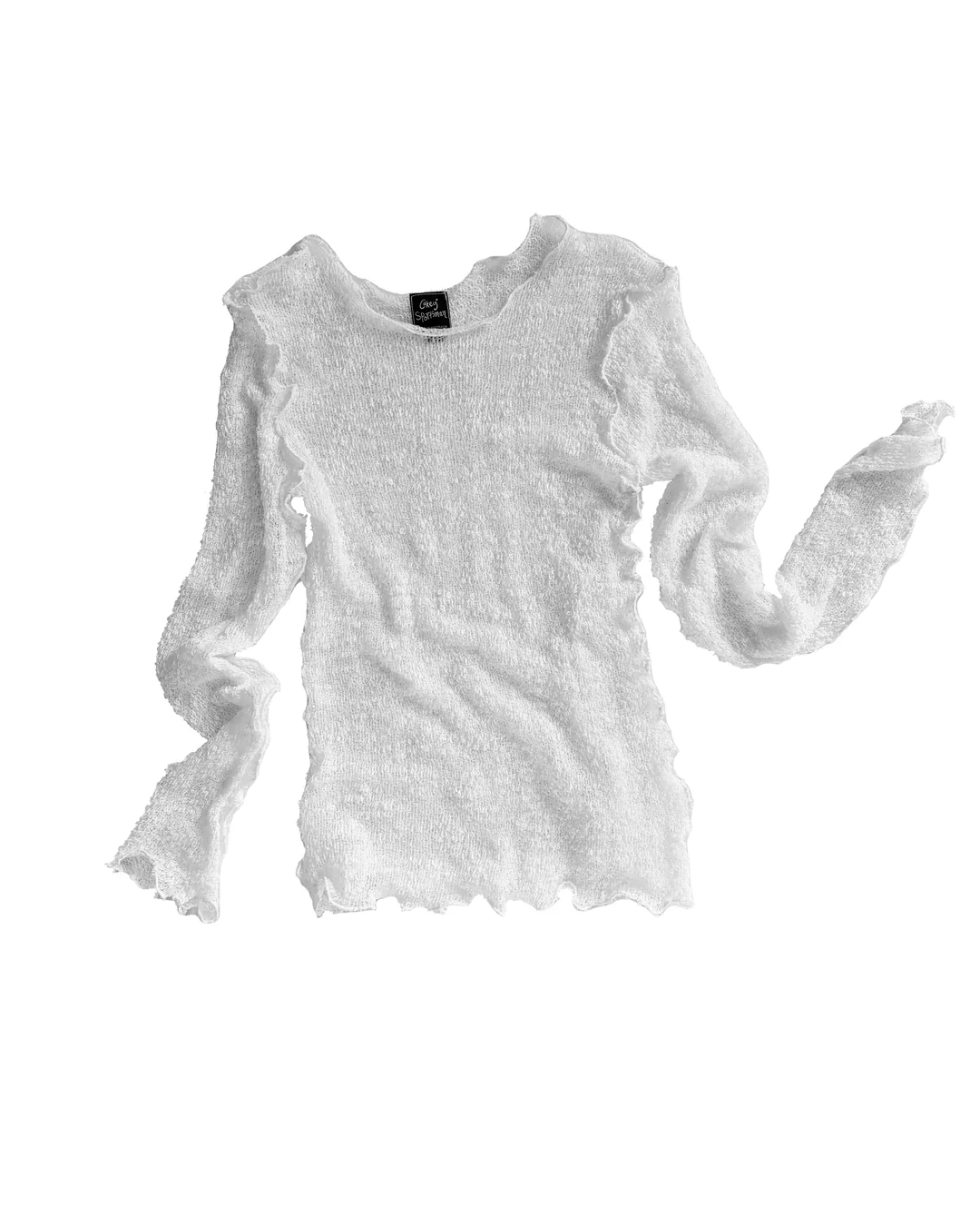 White Web Longsleeve Top