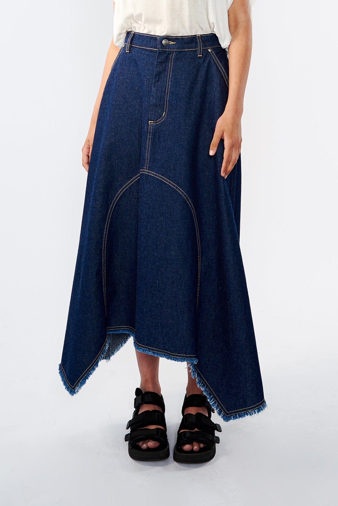 Mormon Rodeo Skirt (Dark Denim)